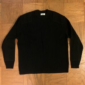 COS “Patch-Detail Wool Blend Sweater” - Black - M